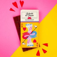 Chocolat BIO au lait et amande 41% cacao - Chocolat des Francais 80gr