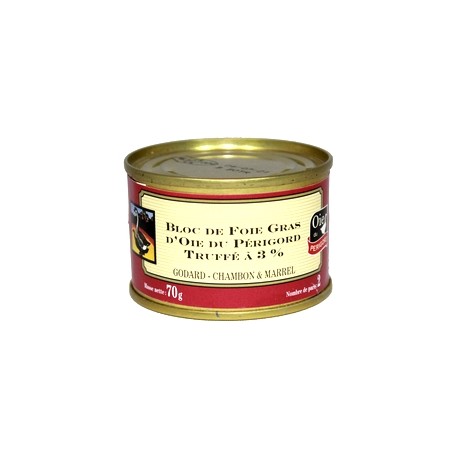 Bloc de foie gras d'oie 70g aux truffes