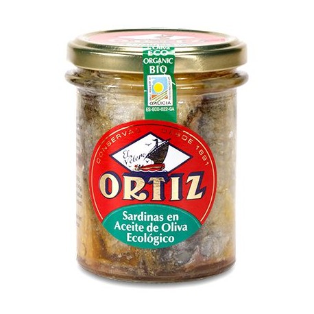 Sardines BIO à l'huile d'olive 190g Ortiz