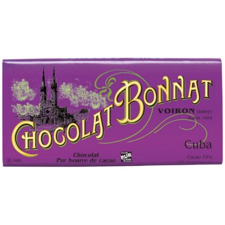 Chocolat noir Bonnat CUBA100G