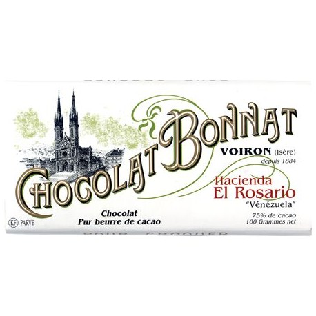 Chocolat noir Bonnat 100g HACIENDA EL ROSARIO