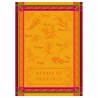 Kökshandduk 48x72cm 100% bomull Torchons Jacquard - Herbier orange