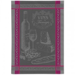 Kökshandduk 48x72cm 100% bomull Torchons Jacquard - Vins et Fromages