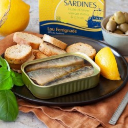 Sardines à l'huile d'olive et citron 120g