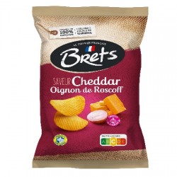 Chips Bret's ondulées saveur Cheddar & Oignon Roscoff 125 g