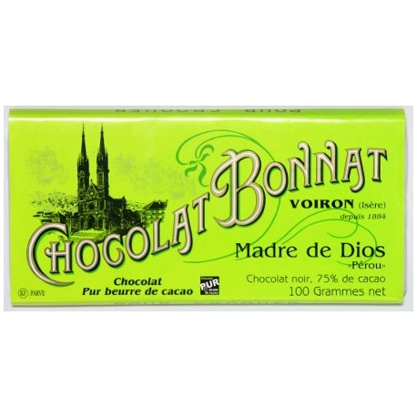 Chocolat noir MADRE DE DIOS Les Grand Crus d'Exception Bonnat 100g
