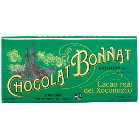 Chocolat noir Cacao Real del Xoconuzco Mexique Les Grand Crus d'Exception Bonnat 100g