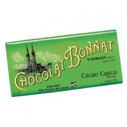 Chocolat noir 75% Cacao Cusco Perou Bonnat 100g
