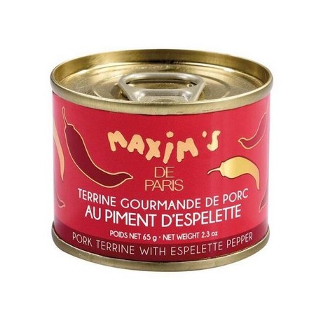 Terrin "gourmande" med fläsk och espelettechilipeppar Maxim's 65g