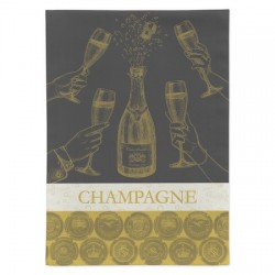 Kökshandduk 48x72cm 100% bomull Torchons Jacquard - Champagne Or