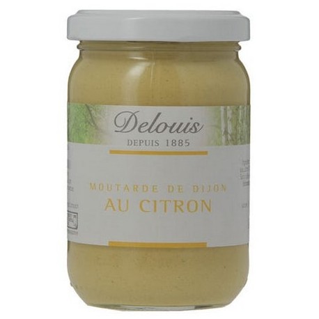 Moutarde de Dijon bio au citron 200g Delouis