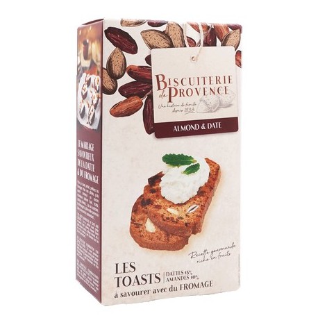 Toasts med mandel & dadlar Biscuiterie de Provence 120g