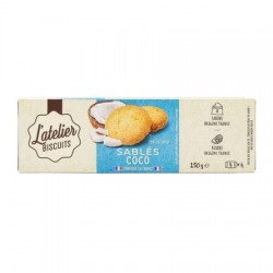 Sablés Coco, L'atelier biscuits 150g. Date 02/06/2024