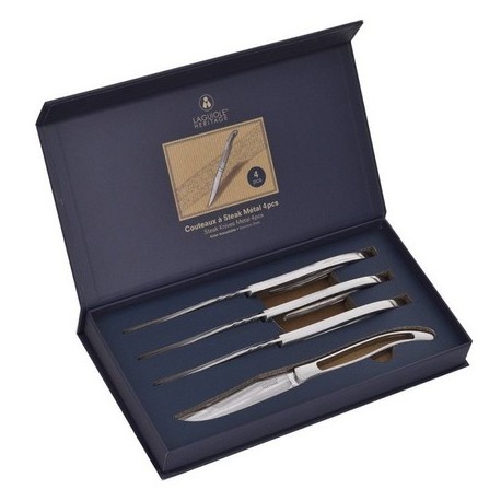 Köttkniv Laguiole Heritage Metal 4 stk.