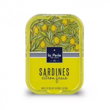 La Perle des Dieux Sardiner i Extra Jungfruolivolja & färska Citron 115g