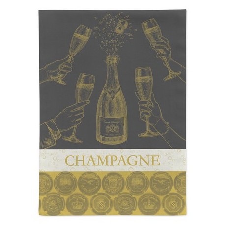 Kökshandduk 48x72cm 100% bomull Torchons Jacquard - Champagne Or