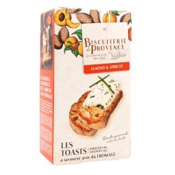 Toasts med mandel & aprikos 120g Biscuiterie de Provence