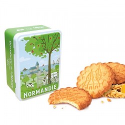 Mini plåtburk Normandie med 125g sablés de l'Abbaye