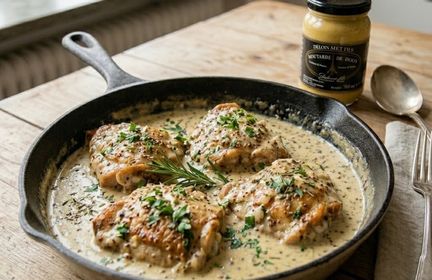 Klassisk Fransk Senapskyckling (Poulet &agrave; la Moutarde)
